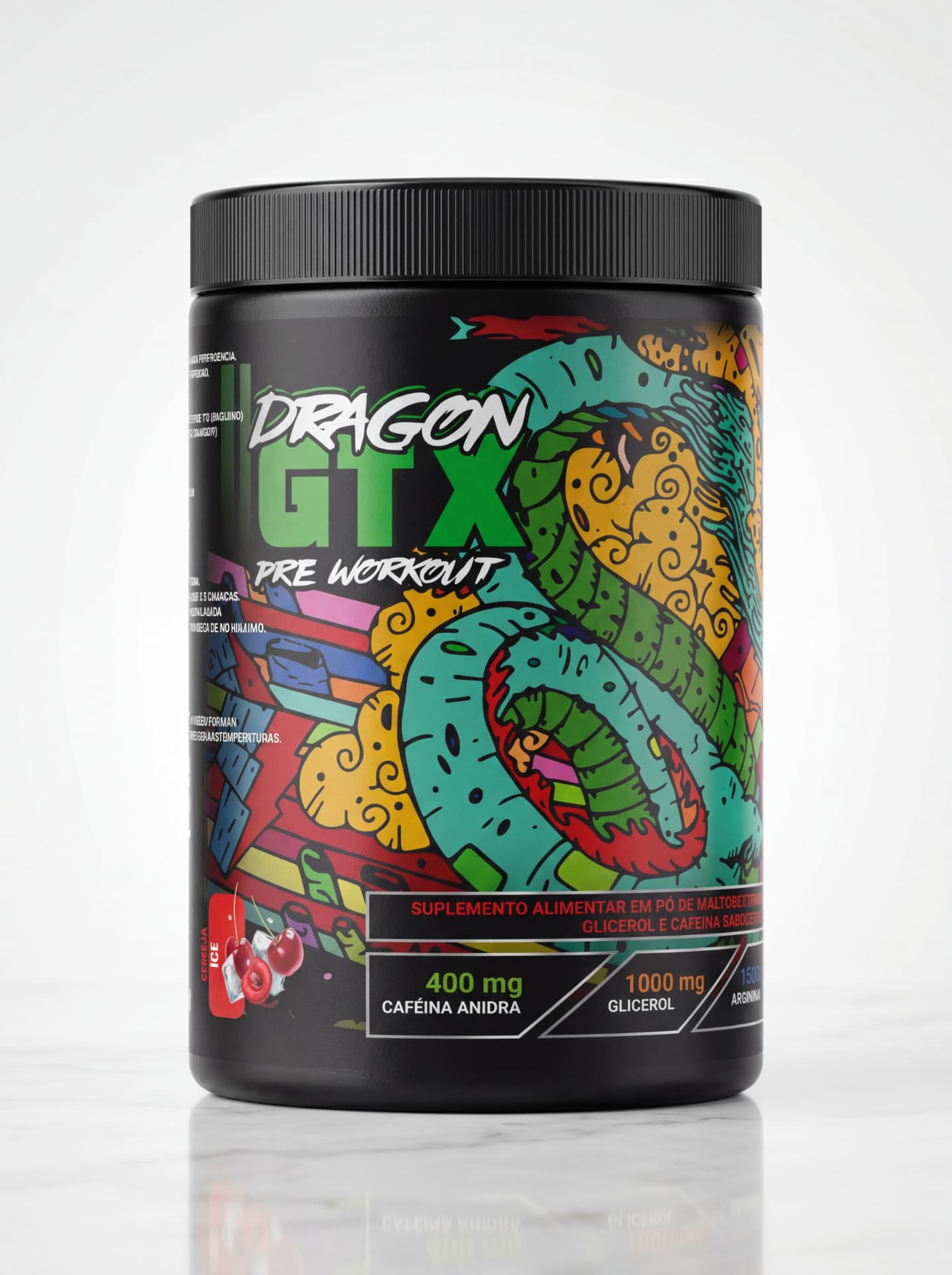 Dragon GTX Pre Workout Cereja Ice 300g