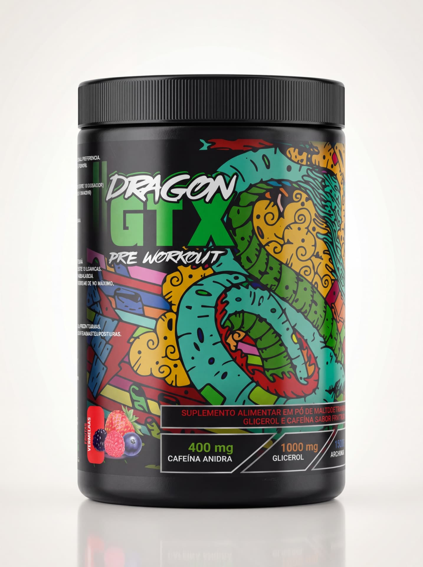 Dragon GTX Pre Workout Frutas Vermelhas 300g